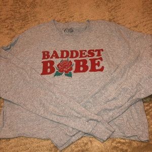 GRAY LONG SLEEVE TOP❤️